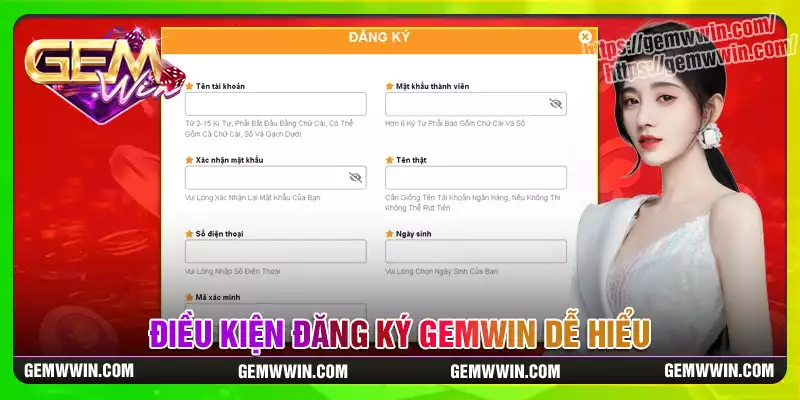 Điều kiện bet thủ cần đáp ứng khi đăng ký Gemwin