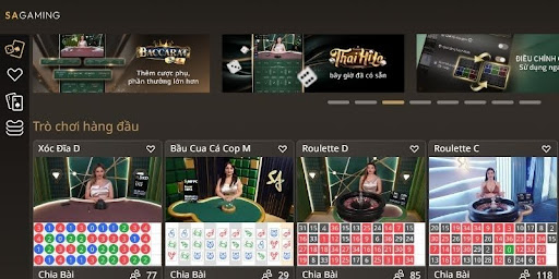 SA Gaming cung cấp đa dạng sản phẩm casino online
